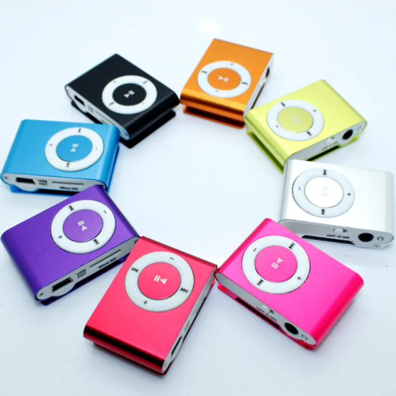 

Sport 3.5mm Fashion MP3 Music Players Metal Clip mp3 Portable Mini Mp3 Support up to 32GB Micro SD card for Kids Children Gift