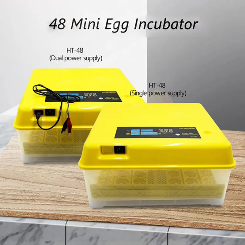 

Инкубатор для домашней птицы, Брудер с 48 яичками, автоматический поворотный инкубатор для перепелов, куриных уток, гусиных яиц