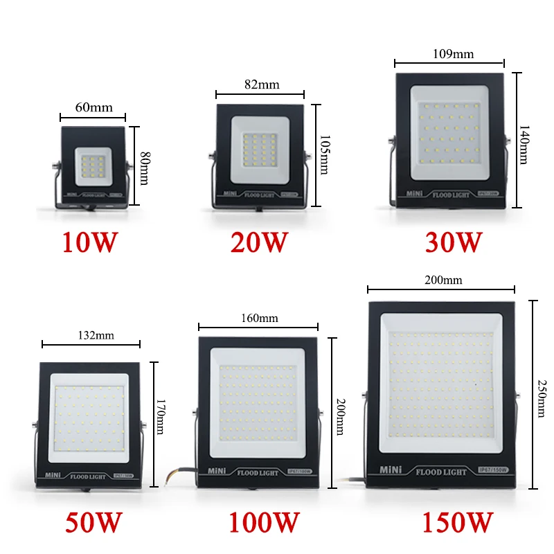 Светодиодный прожектор ультратонкий мини светильник 220 В 10 Вт 20 30 50 100 150 IP67