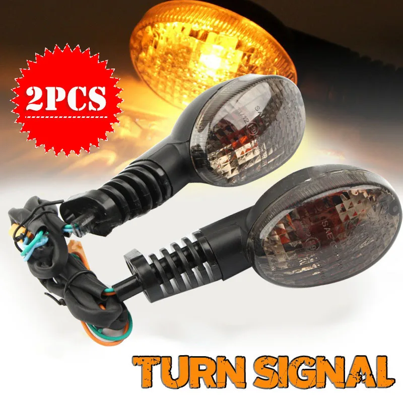 

2pcs 12V Motorcycle Scooter Turn Signal Light Smoke Lens Blinker Indicator Lamp For Kawasaki 250 Ninja 250R EX250 08-12 Parts