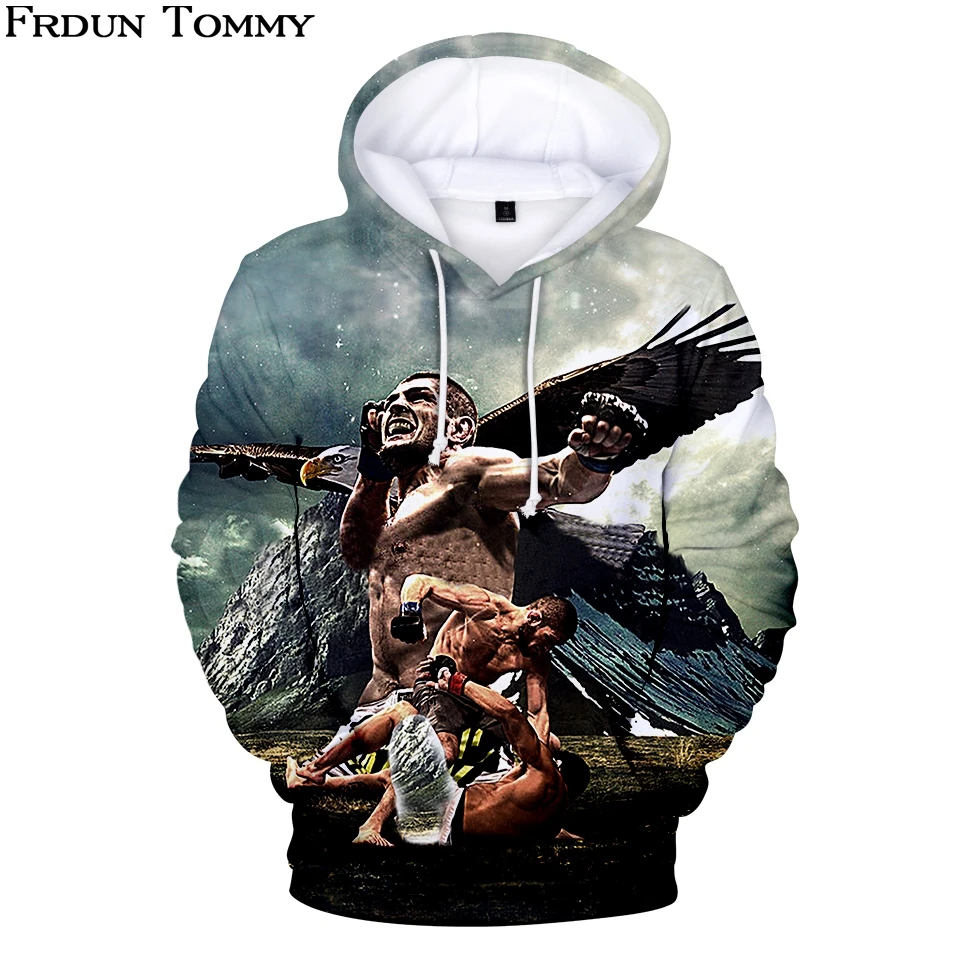 

Худи Khabib Nurmagomedov 3D для мужчин и женщин, новинка, Осень-зима, модные толстовки с капюшоном и принтом, мужские пуловеры Khabib Nurmagomedov