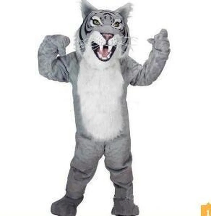 

Tiger Wildcat Mascot Costume Suit Cosplay Party Fancy Dress Outfits Advertising Halloween Xmas Easter Festival Adults Size 2019