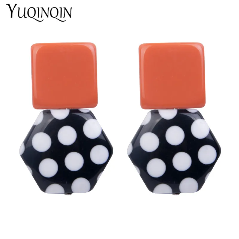 Модные акриловой смолы в виде капель винтажном стиле обручальные серьги