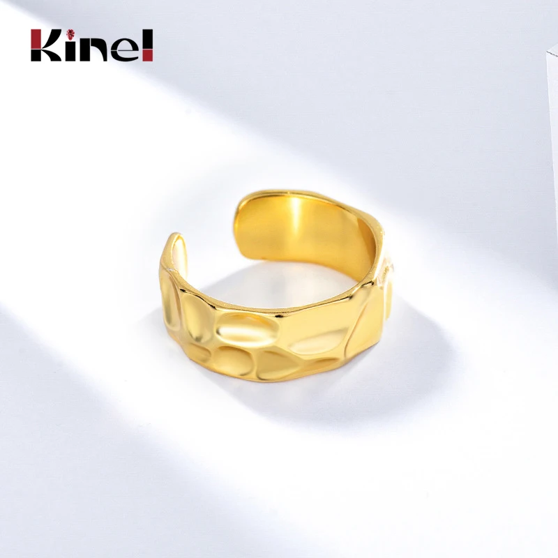 

Kinel 100% Real Silver 925 Jewelry Rings 2021 New Opening Adjustable Hot Fashion 18K Real Gold Plated Anillos