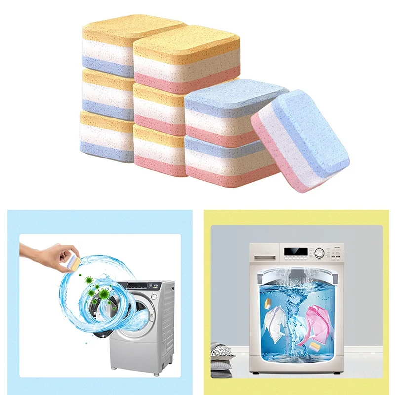 

Washing Machine Cleaning Effervescent Tablets Descaler Deep Cleaning Deodorant Multifunctional Laundry Supplies