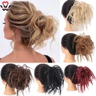 MANWEI беспорядочный пучок, пучок волос, пучок волос, искусственные волосы, синтетический женский шиньон, эластичная повязка для волос для женщин, пучок-шиньон заколка для волос резинки