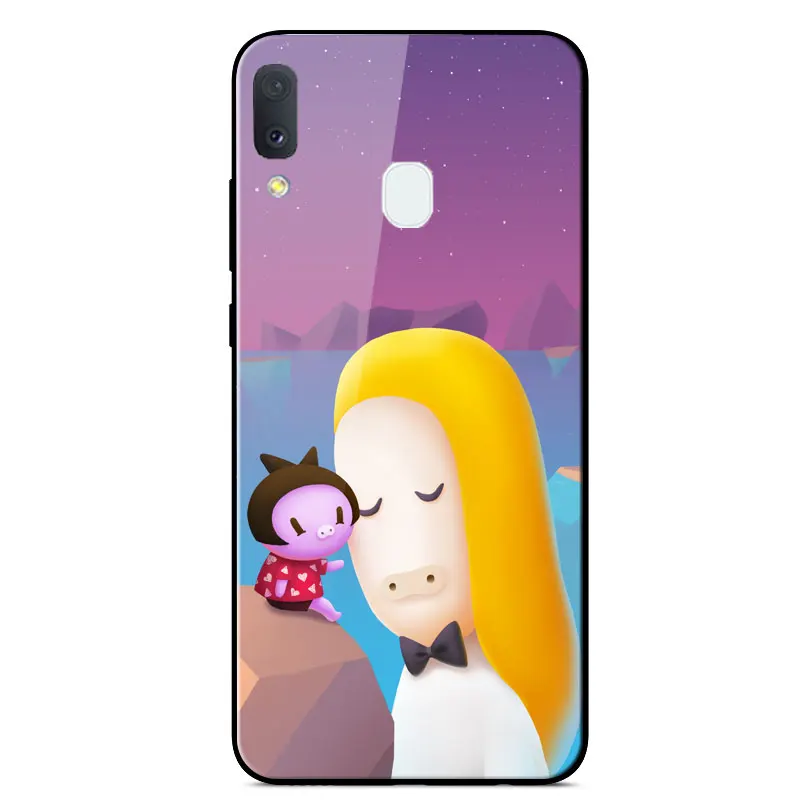 

For Samsung Galaxy A10E Case Colorful Painted Protective Back Cover For Samsung A10E A10 E A102 Ultra Thin Tempered Glass Cases