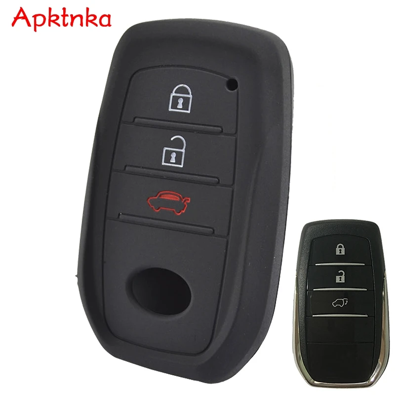 Силиконовый резиновый чехол для ключа Toyota Hilux Land Cruiser Fortuner Camry Рие Rav4 Prado Innova 86 с 3