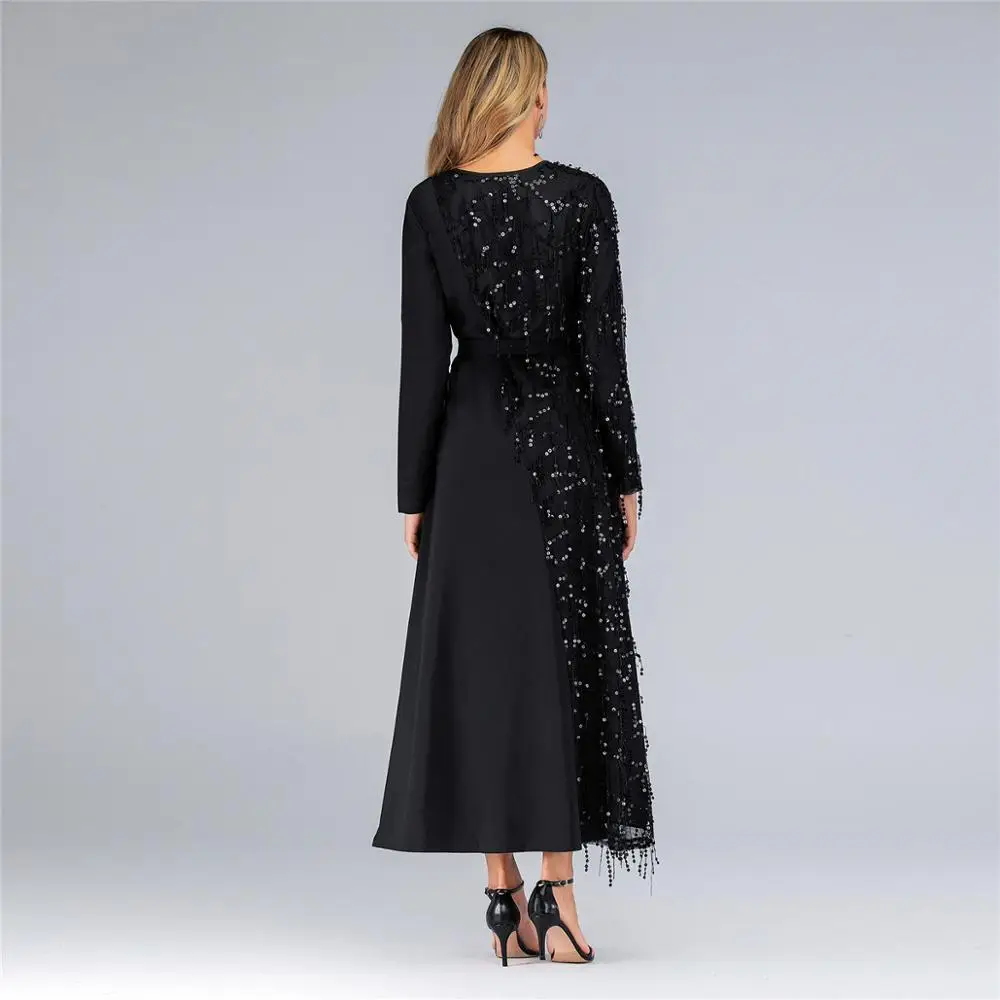 Новое поступление мусульманское платье Дубай Турция элегантное модное вечернее