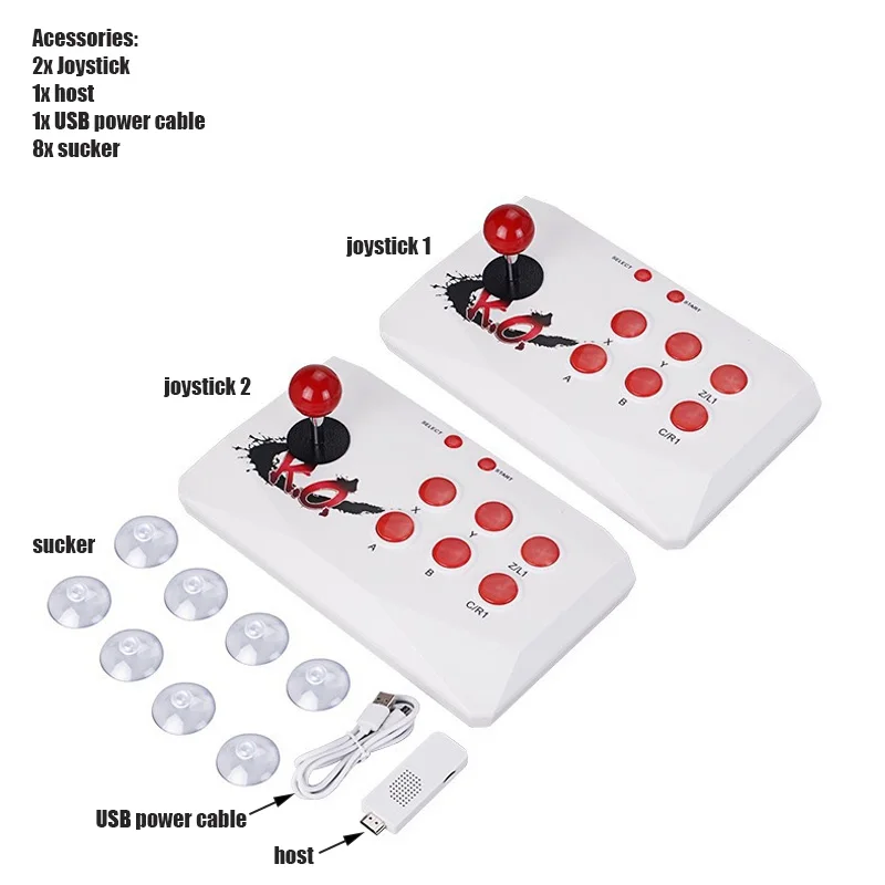 

Wireless Arcade Video Game Console TF Card Extend Can Add Game HDMI-compatible Double Controller Game Player Built-in 1788 Games