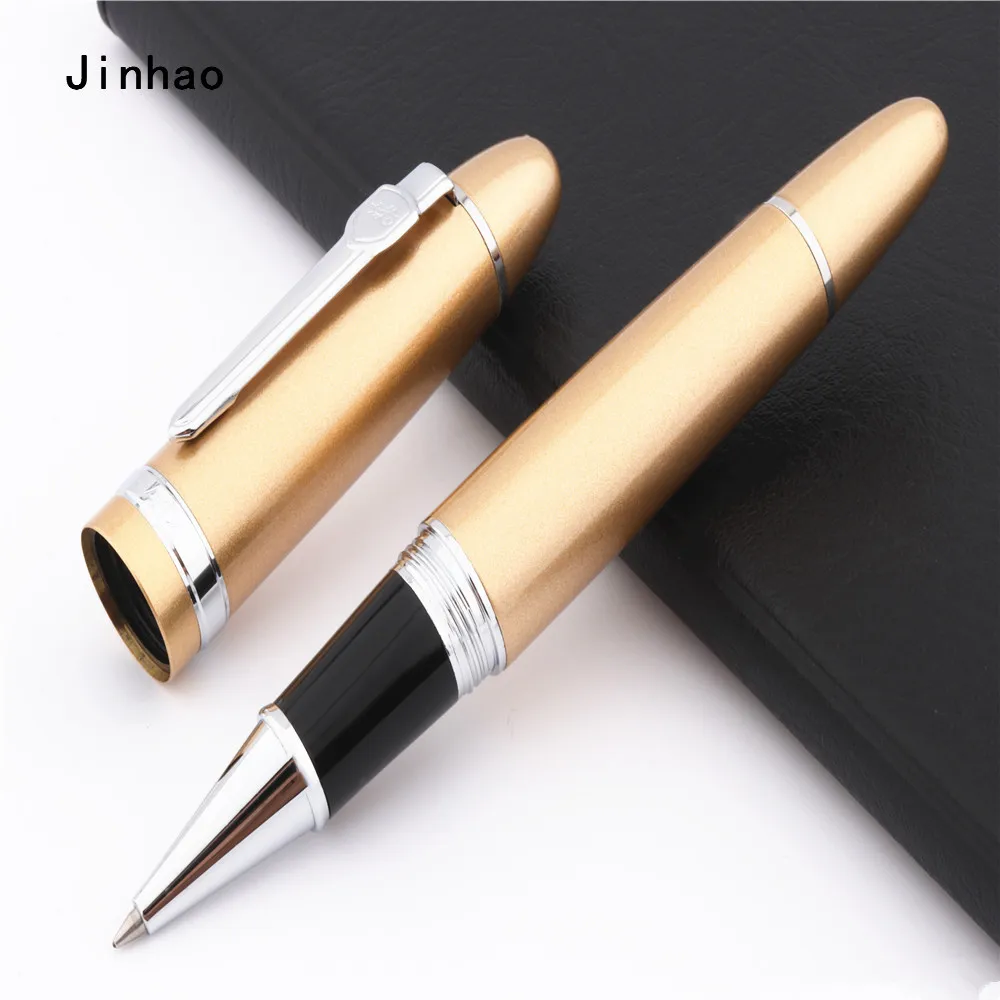 Jinhao 159 шариковая ручка цвета шампанского для бизнеса и офиса со средним перьевым