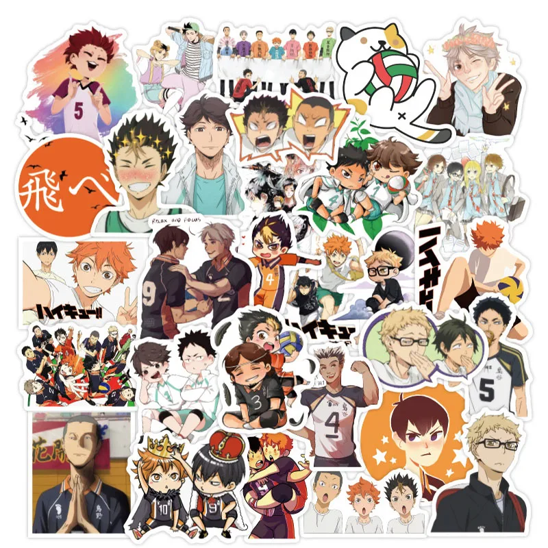 50Pcs Japanese Cartoon Boy Haikyuu Volleyball Sticker For Suitcase Refrigerator Scooter Diary Book Children Toy |
