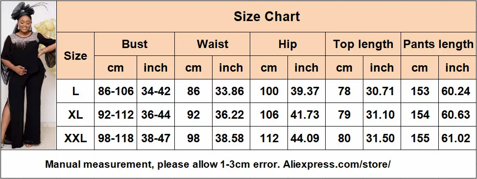 Африканские комплекты для женщин Новые африканские эластичные мешковатые брюки