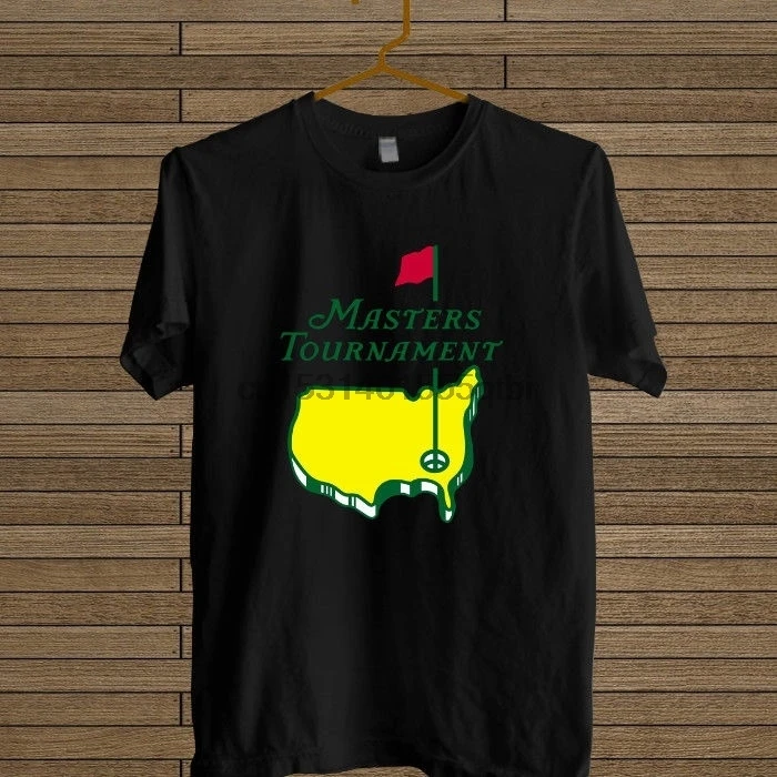 Новая Черная футболка с логотипом игры в гольф Masters | Мужская одежда