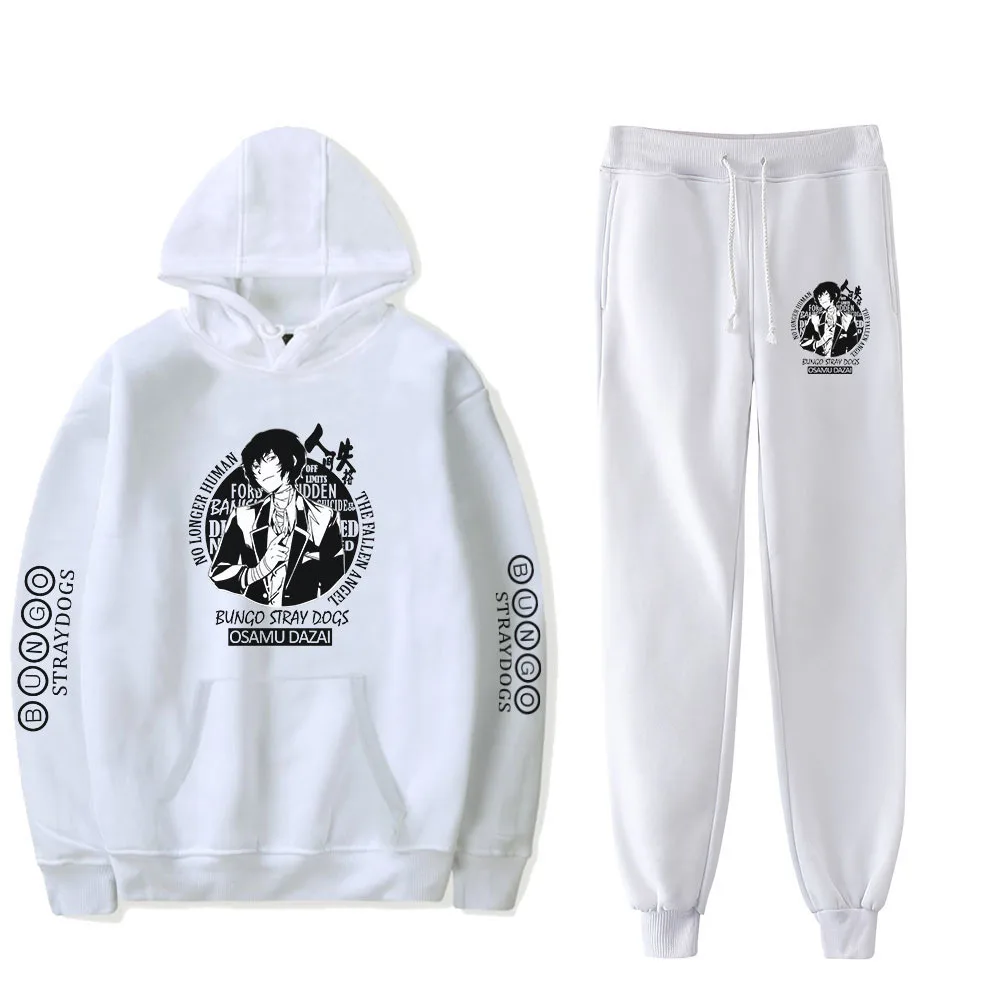 

2021 Bungo Stray Dogs Hoodie Sweatshirt Sweatpants Suit Fashion Shirt Trousers Sets Unisex Clothes Bottom Pullover