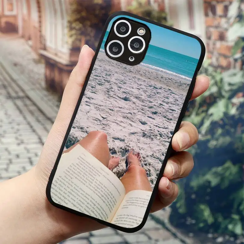 

book reading beach Phone Case for iPhone 11 12 mini pro XS MAX 8 7 6 6S Plus X 5S SE 2020 XR