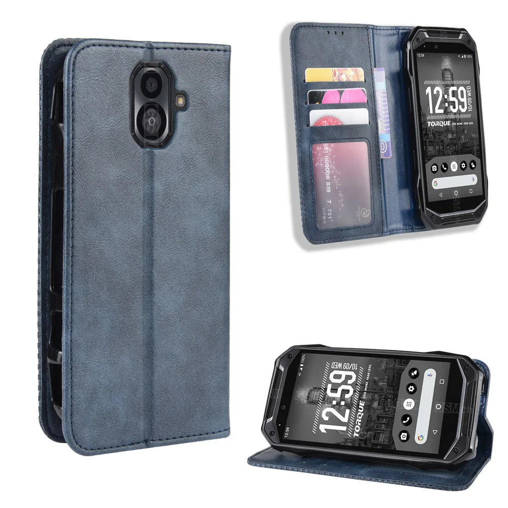 Винтажный кожаный чехол книжка для телефона Kyocera Torque G04 G 04 с фоторамкой|Бамперы| |