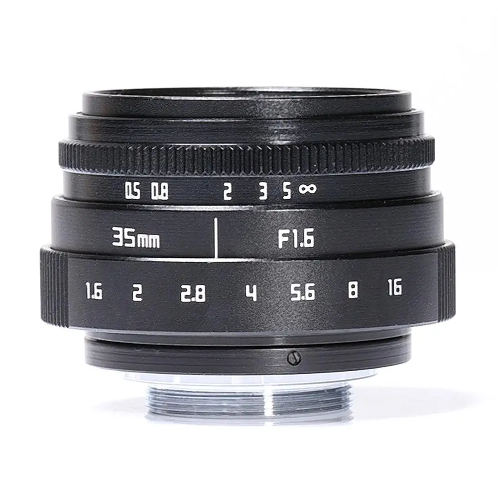 Объектив Mini 35 мм f/1 6 APS-C CCTV + переходное кольцо 2 макрокольца для Fujifilm X Mount Mirroless Camera