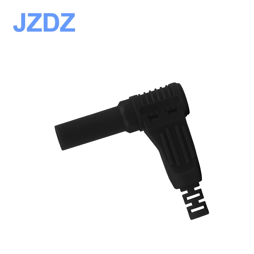JZDZ J.10039 10 шт. красный/черный 4 мм Мужской правый угол изоляции провода припоя типа