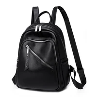 women soft leather backpacks for girls new fashion casual travel bag black vintage backpack school bags college students rucksac