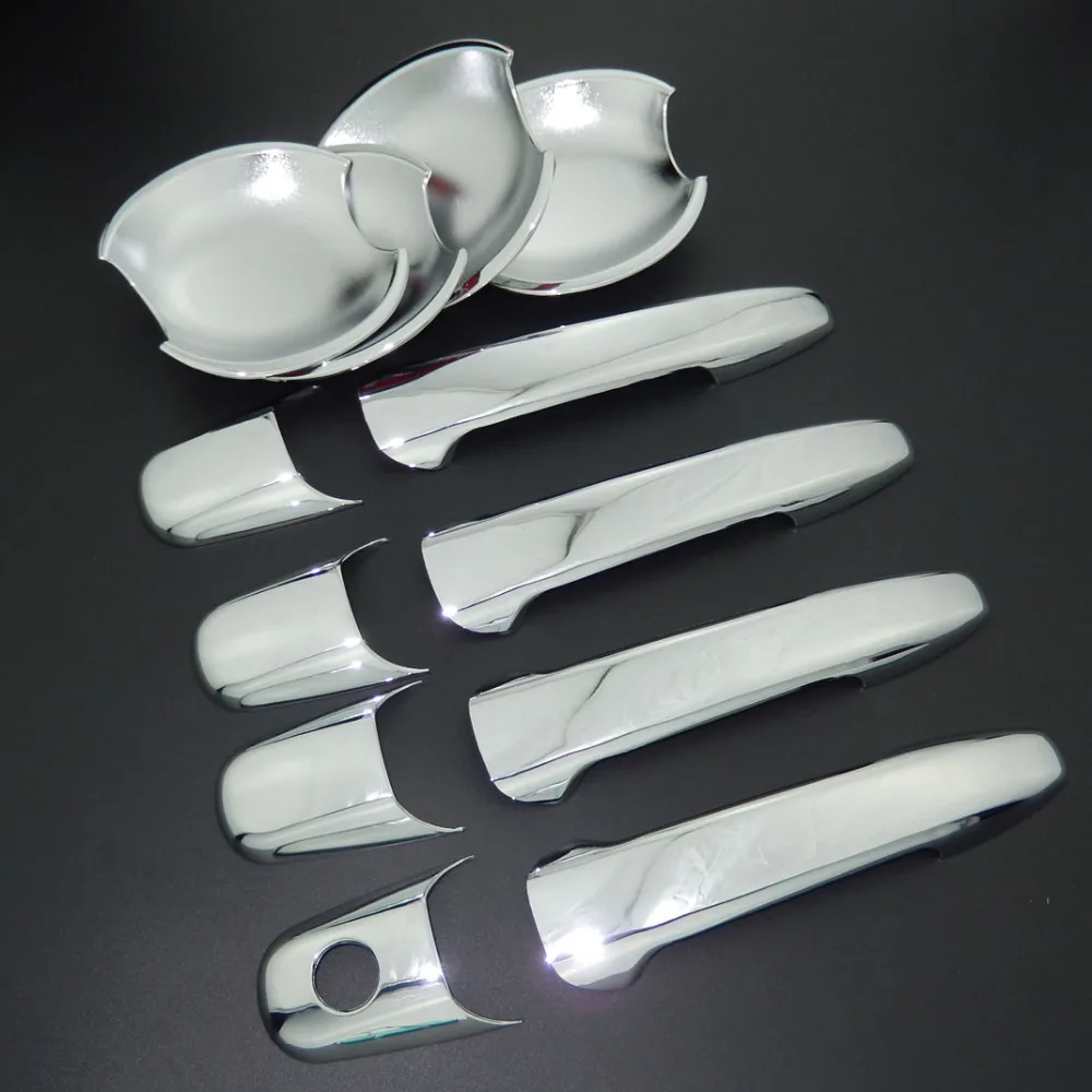

For Ford Fusion Edge 2006-2012 ABS Chrome Door Handle Covers & Door Bowl Cover 2007 2008 2009 2010 2011 Not Fit Europe Model