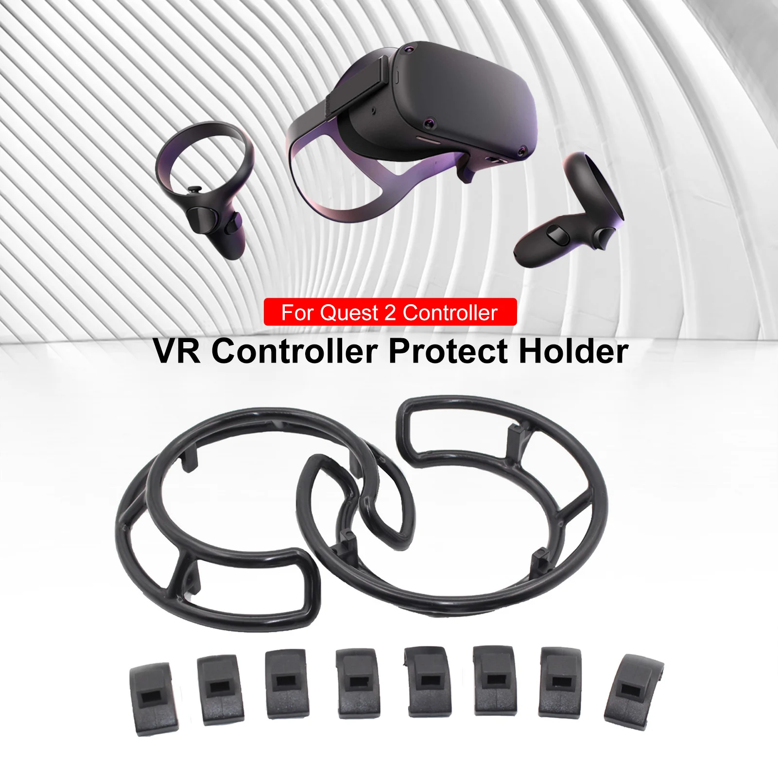 

VR Headset Controller Holder Convenient Fixer For Quest 2 Convenient VR Headset Controller Fixer Accessories