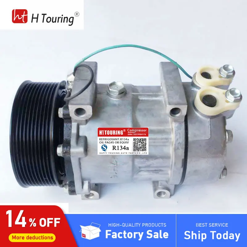 Компрессор кондиционера Sanden 7H15 SD7H15 для грузовика Scania 2004-2011 8275 8295 1531196 1888032 15504811