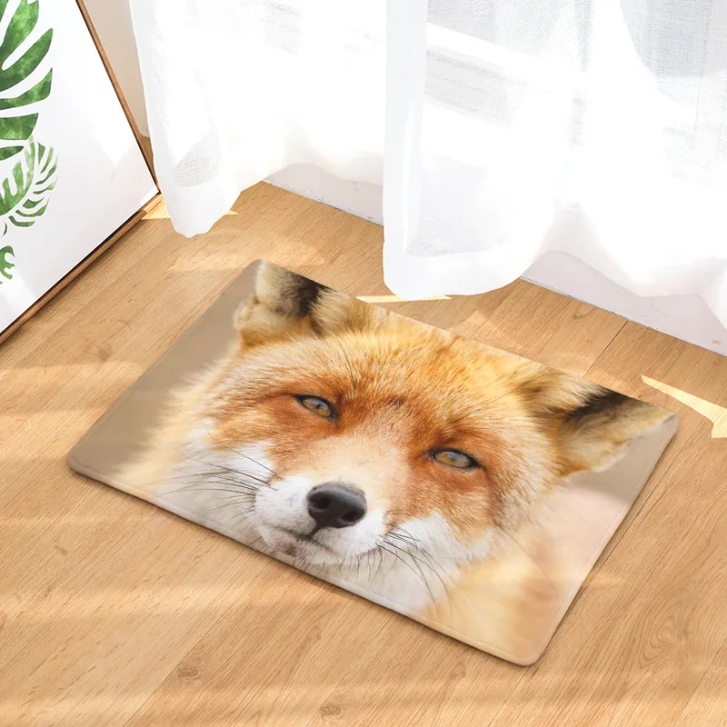 CAMMITEVER Fox печатный фланелевый коврик с животным принтом напольный ковер для