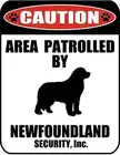Предупреждающая зона, патрулированная землей земле 8x12 дюймов, металлическая алюминиевая табличка для собак