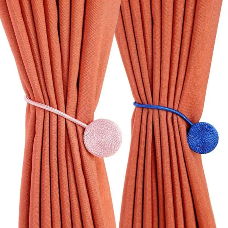 

Home Curtain Decoration Accessories Magnetic Braided Curtain Clip Magnetic Curtain Frame Magnetic Lanyard With Closing Hook
