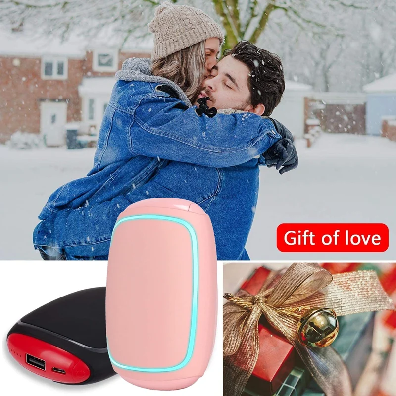 

7800MAh Hand Warmers Rechargeable,Electric USB Hand Warmer/Power Bank Portable Pocket Hand Warmer 7 Colors LED