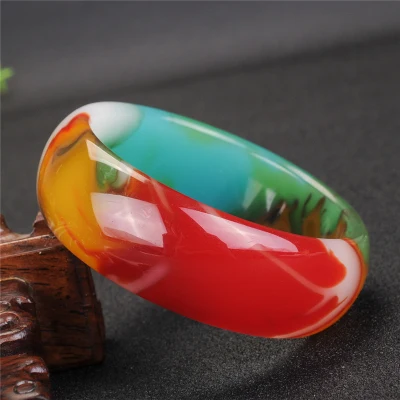 

Hetian jade two-tone 54-64mm bracelet, elegant princess jewelry, gift for mother and girlfriend