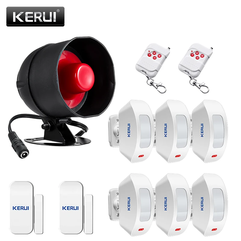 

KERUI Upgraded Standalone Home Security Alarm System Kit Wireless Siren Horn With Door Sensor DIY 110 db loud Burglar Alarm