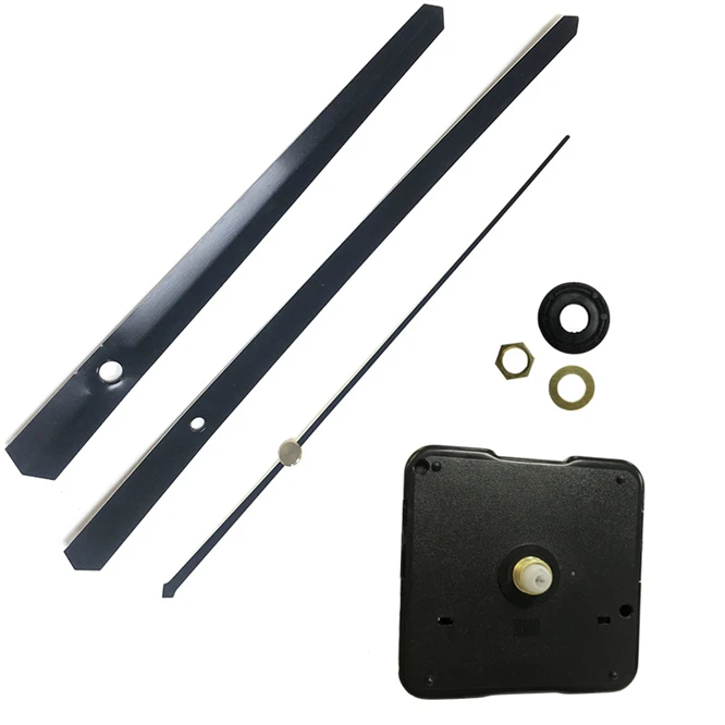 10pcs 3 years warranty 13mm shaft Quartz Wall Clock Movement Mechanism Black/White Hands Repair Tool Parts Kit DIY Set With Hook - купить по