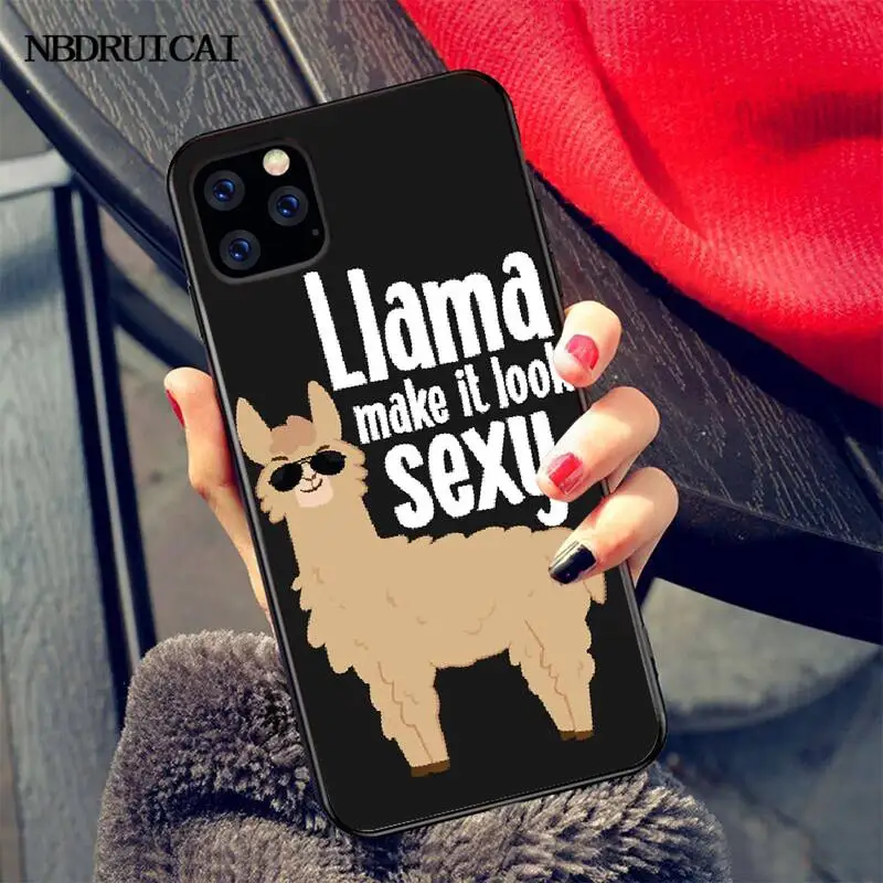 Чехол для телефона PENGHUWAN No Prob Lama Llama Alpacas черный чехол из ТПУ с корпусом iPhone 11 pro XS MAX