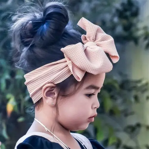 

Baby Girls Toddler Big Bow Hairband Headband Stretch Turban Head Wrap Headwear