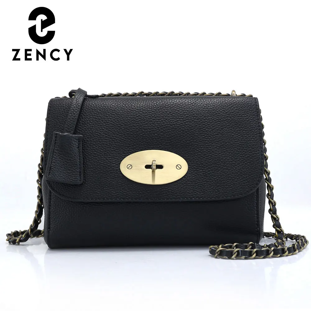 Женская сумка Zency из мягкой натуральной кожи на цепочке уличный Модный