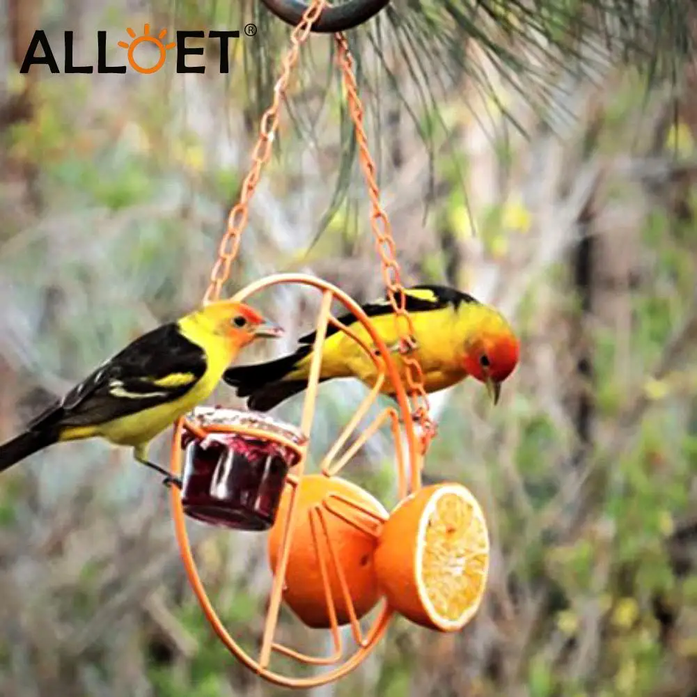 

Metal Hanging Hummingbird Feeder Food Container Fruit Holder Indoor Garden Bird Feeder Outdoor Indoor Garden Feeding Supplies