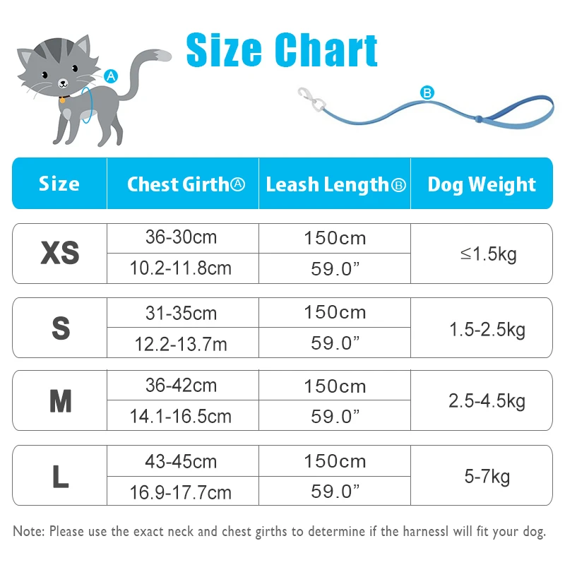 

Breathable Cat Dog Harness and Leash Set Reflective Outdoor Pet Cat Vest Outdoor Pet Puppy Kitten Harness Accessories