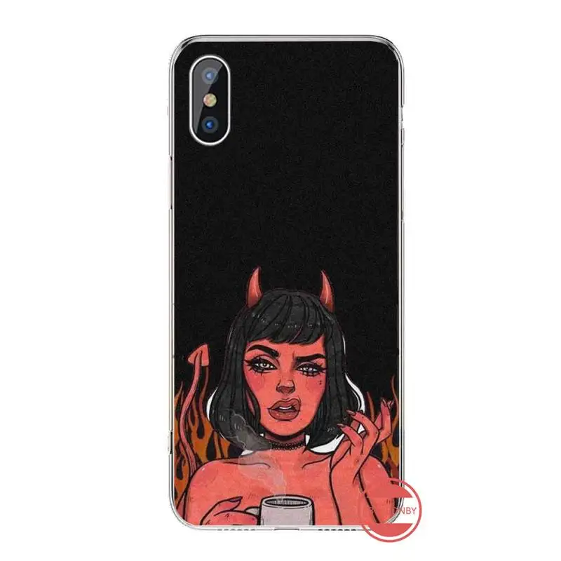 

Devil Woman Bad girl smoke eyes Phone Case For iphone 12 5 5s 5c se 6 6s 7 8 plus x xs xr 11 pro max mini high quality cover