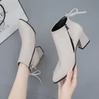 Женские ботильоны на молнии, на высоком каблуке, с острым носком