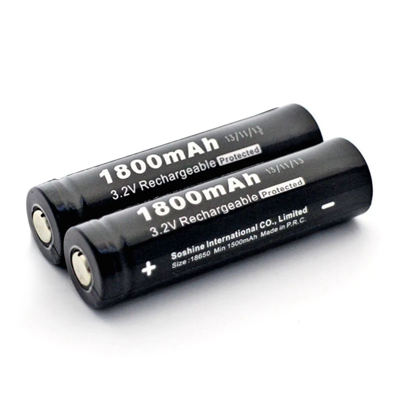 Soshine 2 шт 3 V 1800Mah Lifepo4 18650 батарея и 1 700Mah Aa /14500 для маленького фонарь | Электроника