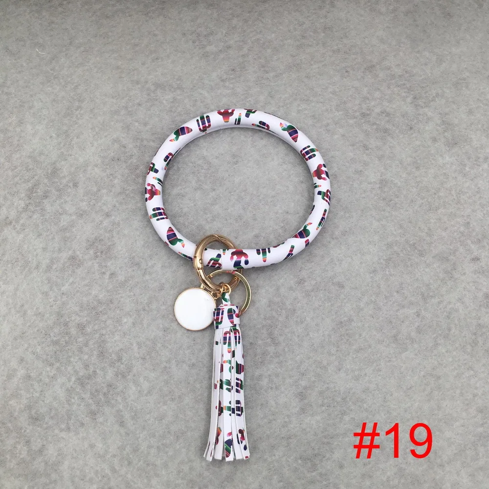 style19 Женский брелок для девочек, браслет, круглая капля, масло, кисточка, кулон, браслет и браслет, брелок, ремешок на запястье, 32 цвета - Цвет: style19