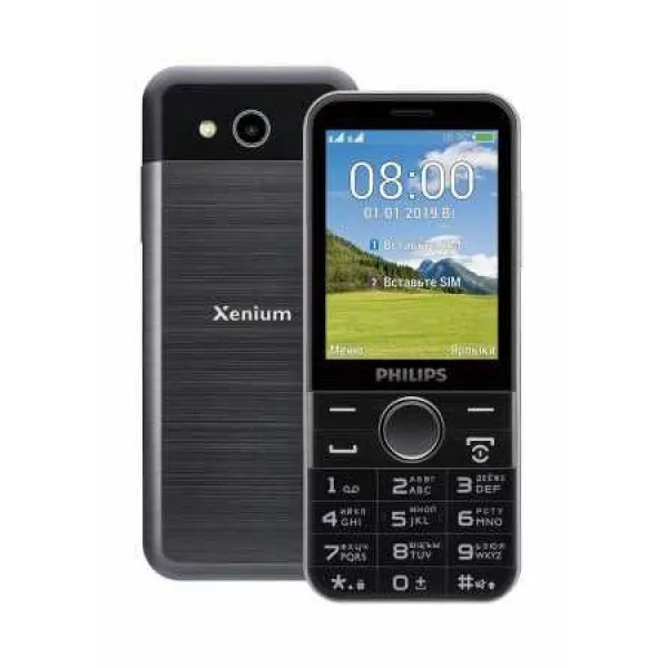 Мобильный телефон philips e580 xenium 64mb черный моноблок 2sim 2.8&quot 240x320 2mpix gsm900/1800 gsm1900 mp3 fm