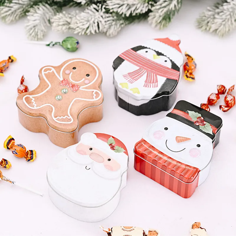 Рождественская Подарочная коробка жестяная Свадебная конфеты печенье чехол для