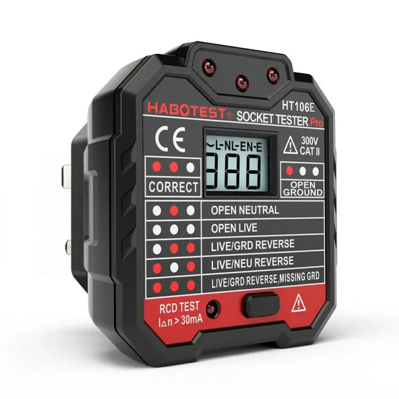 Цифровой дисплей детектор гнезда портативная схема полярность напряжение тест er