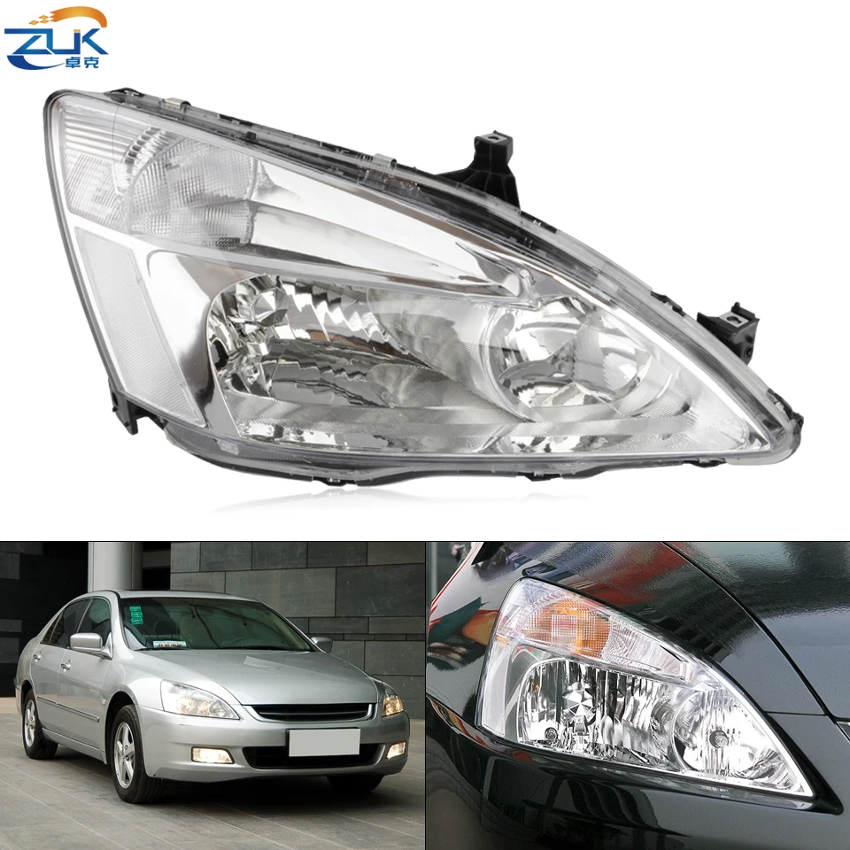 ZUK бампер передний головной светильник налобный фонарь для HONDA ACCORD CM4 CM5 CM6 2003 2004 2005