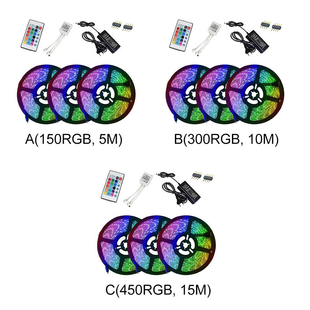 

3pcs Ribbon Decorative Stairs RGB 5050 DC12V Cupboard WiFi Controller Home Easy Install Flexible Colorful Phone APP LED Strip