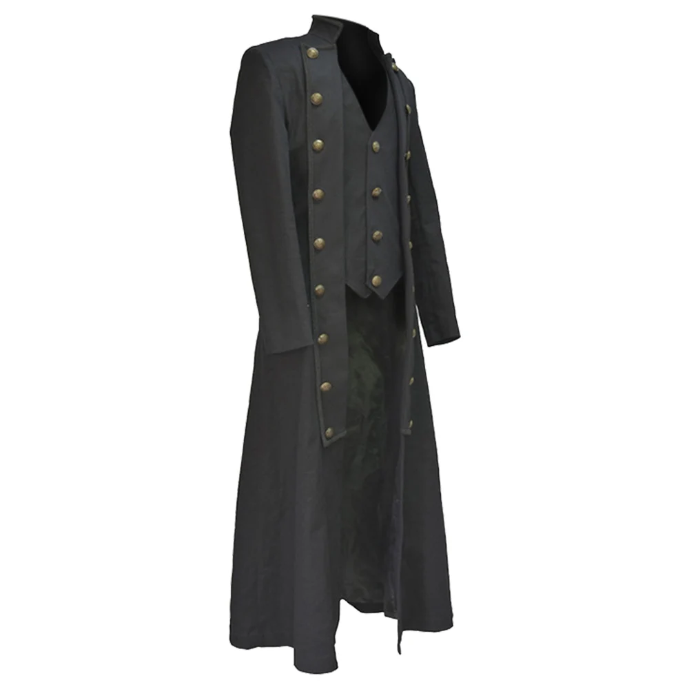 Длинный смокинг костюм готический пиджак пальто в средневековом стиле пиратский