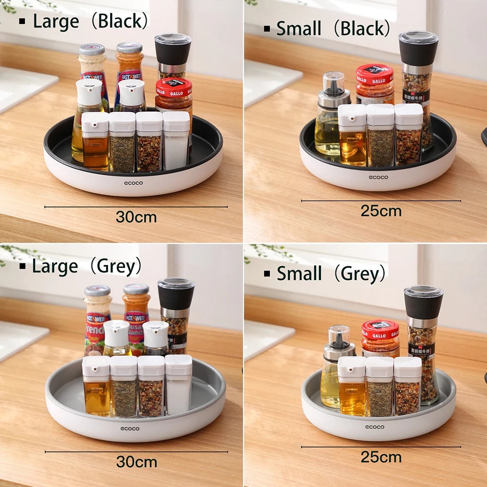 

Rotating Storage Rack Multifunctional Seasoning Organizer Shelf Oilproof Non-slip Kitchen supplies Holder For Home